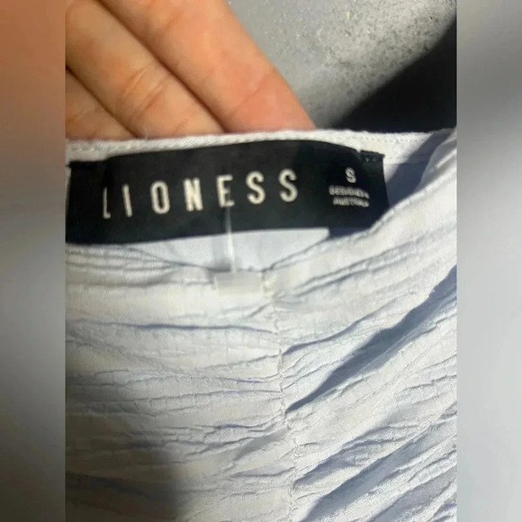 Lioness Keep on Rising Ruched Mini Dress in Sky Blue.  Size Small - Picture 6 of 7